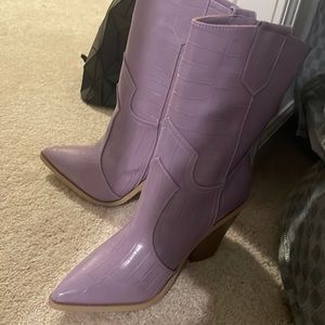 Lavender cowboy boots